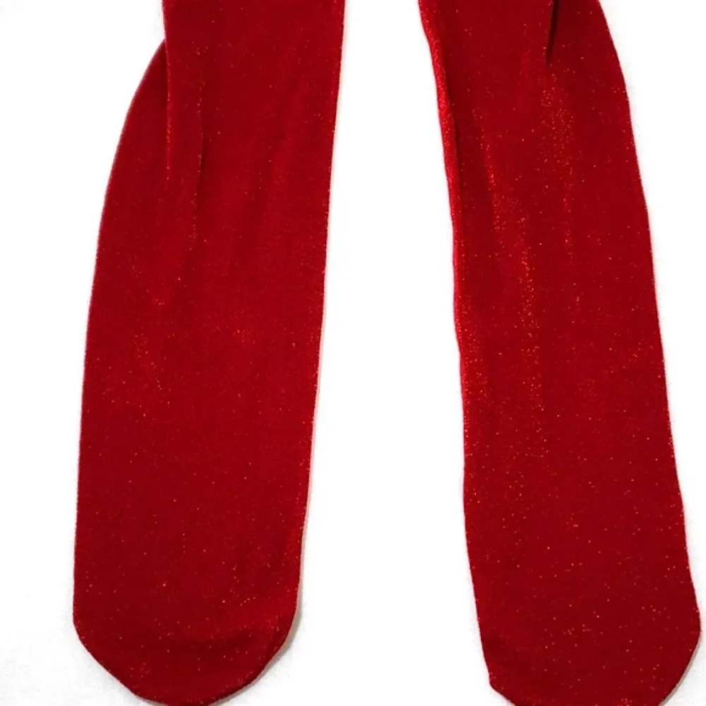 Gymboree Girls Red Sparkle Glitter Tights Size 6-8 NEW without Tags
